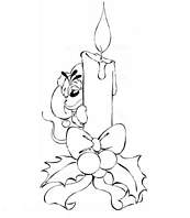 coloriage diddl bougie de noel